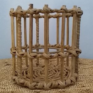 NWOT Rattan Candle Holder
